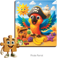 WOODEN CITY Dřevěné puzzle Pirátský papoušek 20 dílků