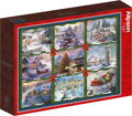 ALIPSON Čtvercové puzzle Vánoční devítičtverec 1000 dílků