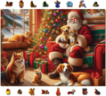 WOODEN CITY Dřevěné puzzle Santa a přátelé 1010 dílků