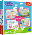 TREFL Puzzle Prasátko Peppa: Dobrodružství 4v1 (35,48,54,70 dílků)