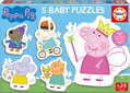 EDUCA Baby puzzle Prasátko Peppa 5v1 I (3-5 dílků)
