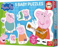 EDUCA Baby puzzle Prasátko Peppa 5v1 II (2-5 dílků)