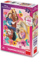 DINO Puzzle s drahokamy Princezny se zvířátky 200 dílků