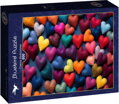 BLUEBIRD Puzzle Barevná srdce 500 dílků