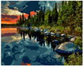 NORIMPEX Diamantové malování Les u jezera 30x40cm