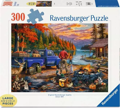 RAVENSBURGER Puzzle Západ slunce u jezera 300 dílků