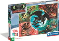 CLEMENTONI Puzzle Jak vycvičit draka 104 dílků