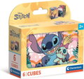 CLEMENTONI Obrázkové kostky Stitch, 6 kostek