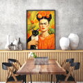 ENJOY Puzzle Frida Kahlo s kočkou 1000 dílků