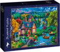 BLUEBIRD Puzzle Barevný dům u jezera 1000 dílků