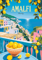TREFL Puzzle Premium Plus Vintage Posters: Amalfi, Itálie 1000 dílků