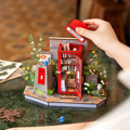 ROBOTIME Rolife DIY Svítící 3D dřevěné puzzle Telefonní budka 116 dílků