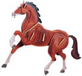 WOODEN TOY , WCK 3D puzzle Kůň barevný