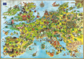HEYE Puzzle Draci - Mapa Evropy 4000 dílků