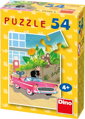 DINO Puzzle Krtek - autíčko 54 dílků