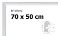 BFHM Plastový rám na puzzle 70x50 - stříbrný