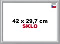 BFHM Plastový rám na puzzle 42x29,7cm A3 - stříbrný