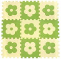 Pěnové BABY puzzle Zelené kytičky B (29,5x29,5)