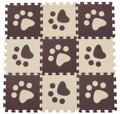 Pěnové BABY puzzle Hnědé tlapky H (29,5x29,5)