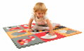 BABY GREAT Pěnové puzzle Zvířata šedá-červená SX (30x30)