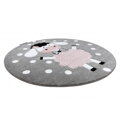 Dětský kusový koberec Petit Dolly sheep grey kruh