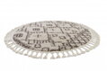 Kusový koberec Berber Tanger B5940 cream and brown kruh