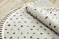 Kusový koberec Berber Syla B752 dots cream kruh