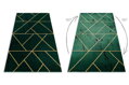 Kusový koberec Emerald geometric 1012 green and gold