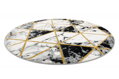 Kusový koberec Emerald 1020 black and gold kruh