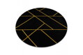 Kusový koberec Emerald geometric 1012 black and gold kruh
