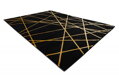 Kusový koberec Gloss 406C 86 geometric black/gold