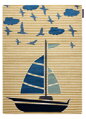 Dětský kusový koberec Petit Sail boat gold