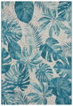 Kusový koberec Flair 105618 Tropical Leaves Turqouise – na ven i na doma