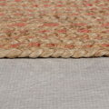 Kusový koberec Capri Jute Natural/Coral kruh
