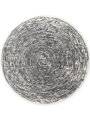Kusový koberec Gloria Cavallo Creme Grey kruh