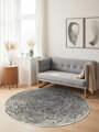 Kusový koberec Gloria Cavallo Creme Grey kruh