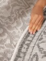 Kusový koberec Duet Kona White/Gray kruh - na ven i na doma