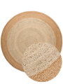 Kusový koberec Jutta Natur Ivory/Gold kruh
