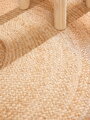 Kusový koberec Jutta Natur Ivory/Gold kruh