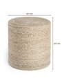 Sedací vak JUTTA POUF 106235 Beige/Grey