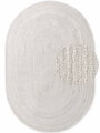 Kusový koberec Jute Braided 106321 White ovál