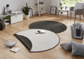 Kusový koberec Twin-Wendeteppiche 103096 black cream kruh – na ven i na doma