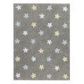Přírodní koberec, ručně tkaný Tricolor Stars Grey-Blue