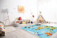 Dětský kusový koberec Torino kids 233 WORLD MAP