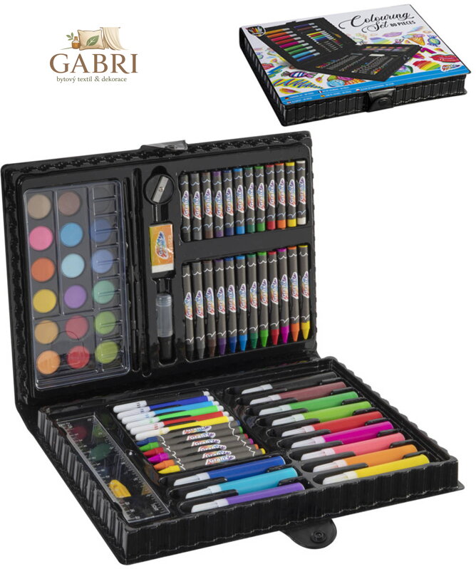 GRAFIX Malířská sada velká XL kreativní set na kreslení 80ks v kufříku