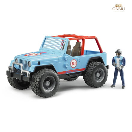 Bruder Modré auto JEEP s řidičem
