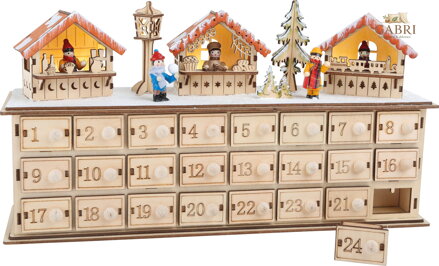 small foot Dřevěný adventní kalendář Vánoční trhy
