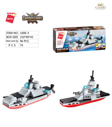 Qman Aircraft Carrier 1406-3 Loď Sea Wolf Class SSN 2v1