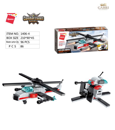 Qman Aircraft Carrier 1406-4 Vrtulník A129 Siegge 2v1