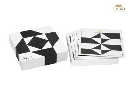 Detoa Hlavolam Tangram černobílý